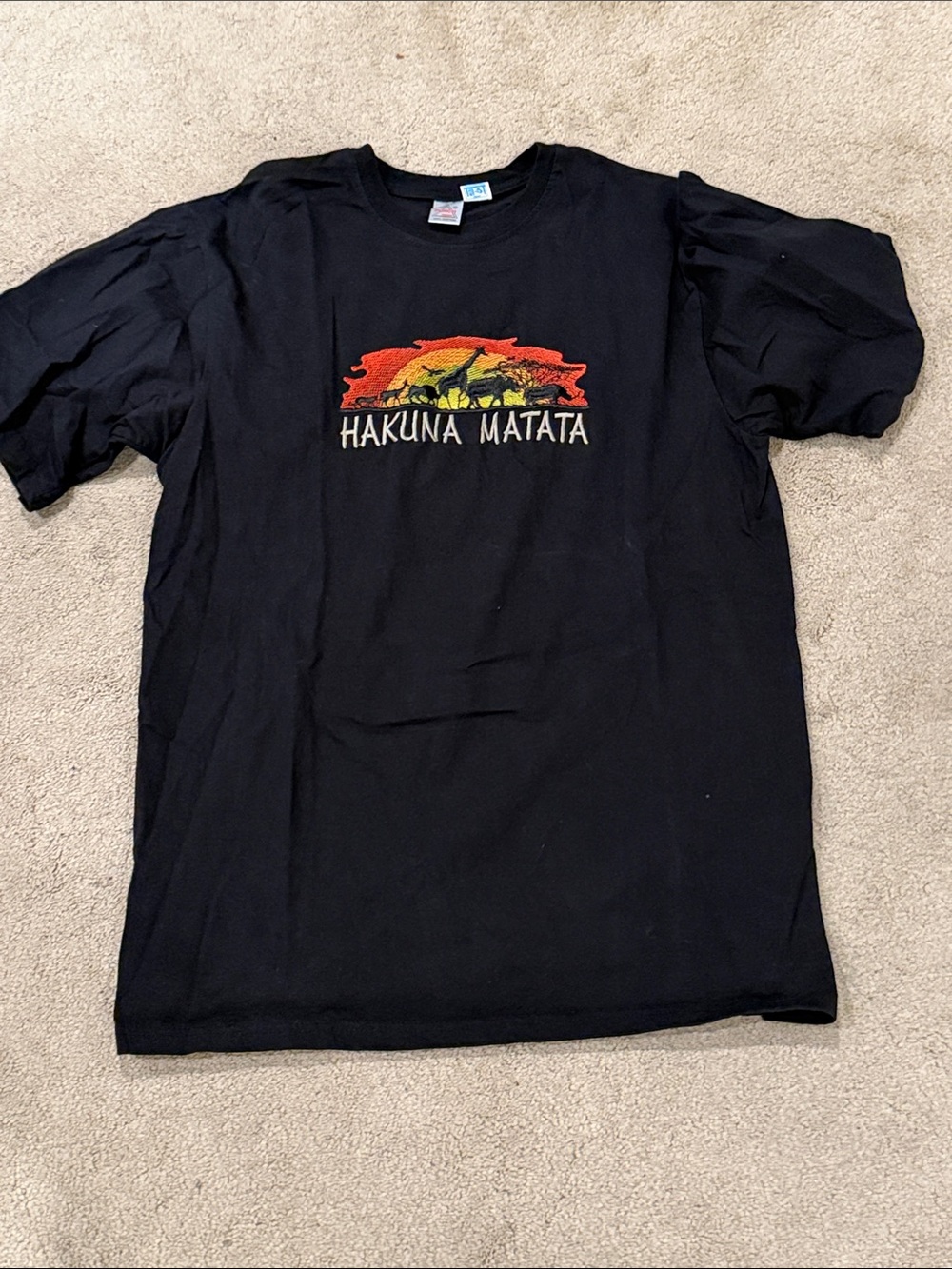 Hakuna Matata Black Graphic Short Sleeve Tee